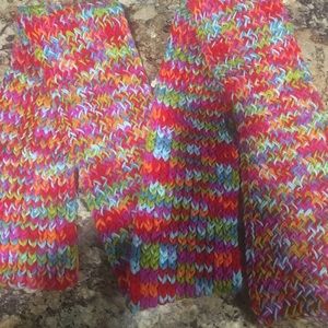 Multi-color knitted scarf